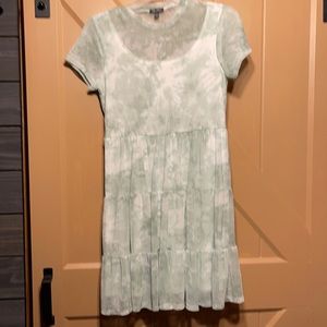 Soft net mini dress